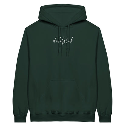 Dackel Hoodie "Dackelglück" Unisex Pullover - Motiv weiß - Forest Green