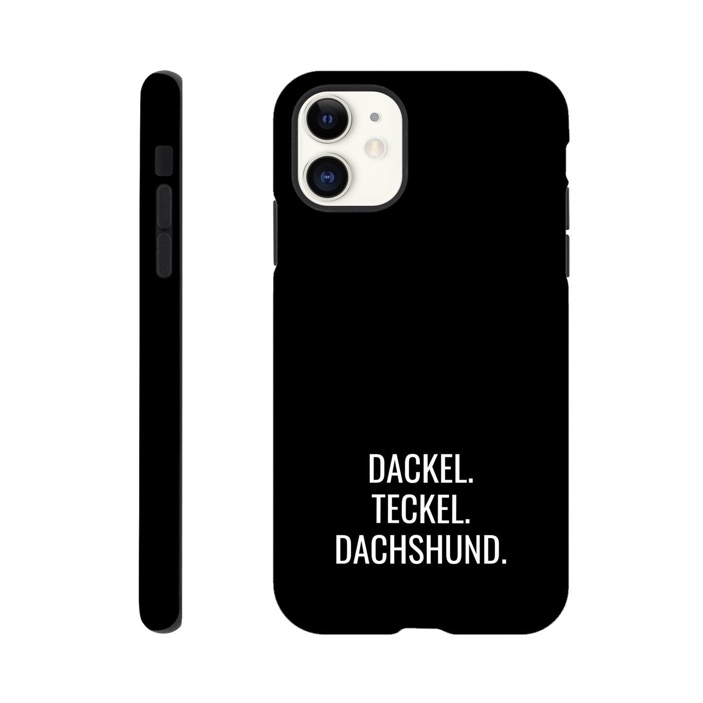 Dackel iPhone Handyhülle "Dackel Teckel Dachshund" - Motiv weiß - iPhone 11