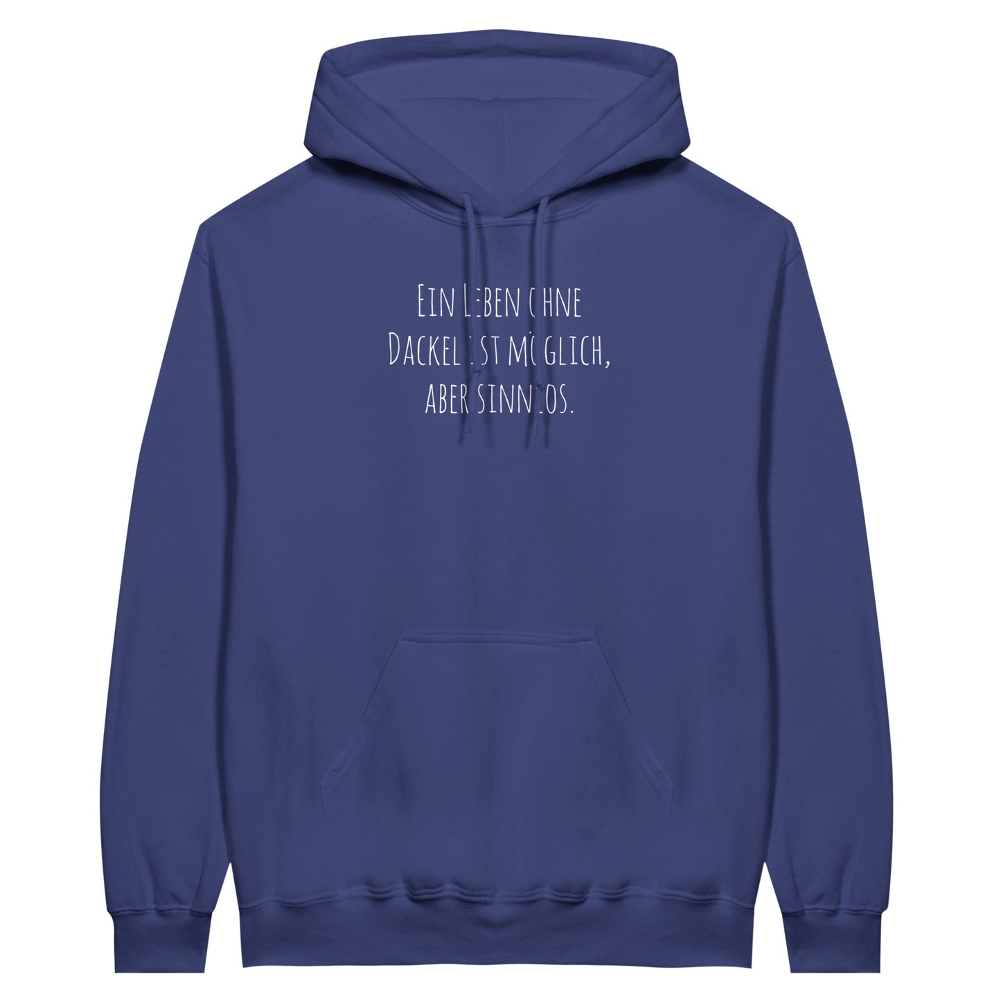 Dackel Hoodie "Sinnlos" Unisex Pullover - Motiv weiß - Purple