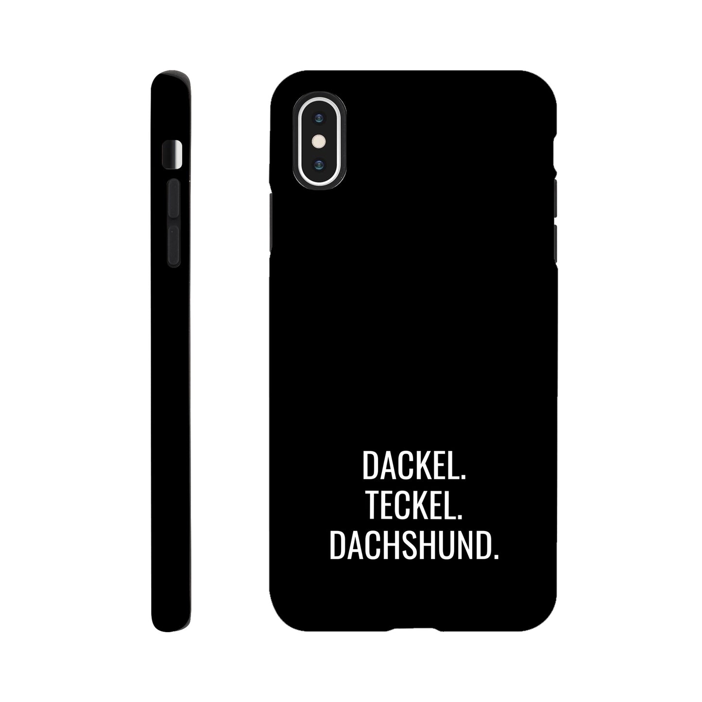 Dackel iPhone Handyhülle "Dackel Teckel Dachshund" - Motiv weiß - iPhone XS Max