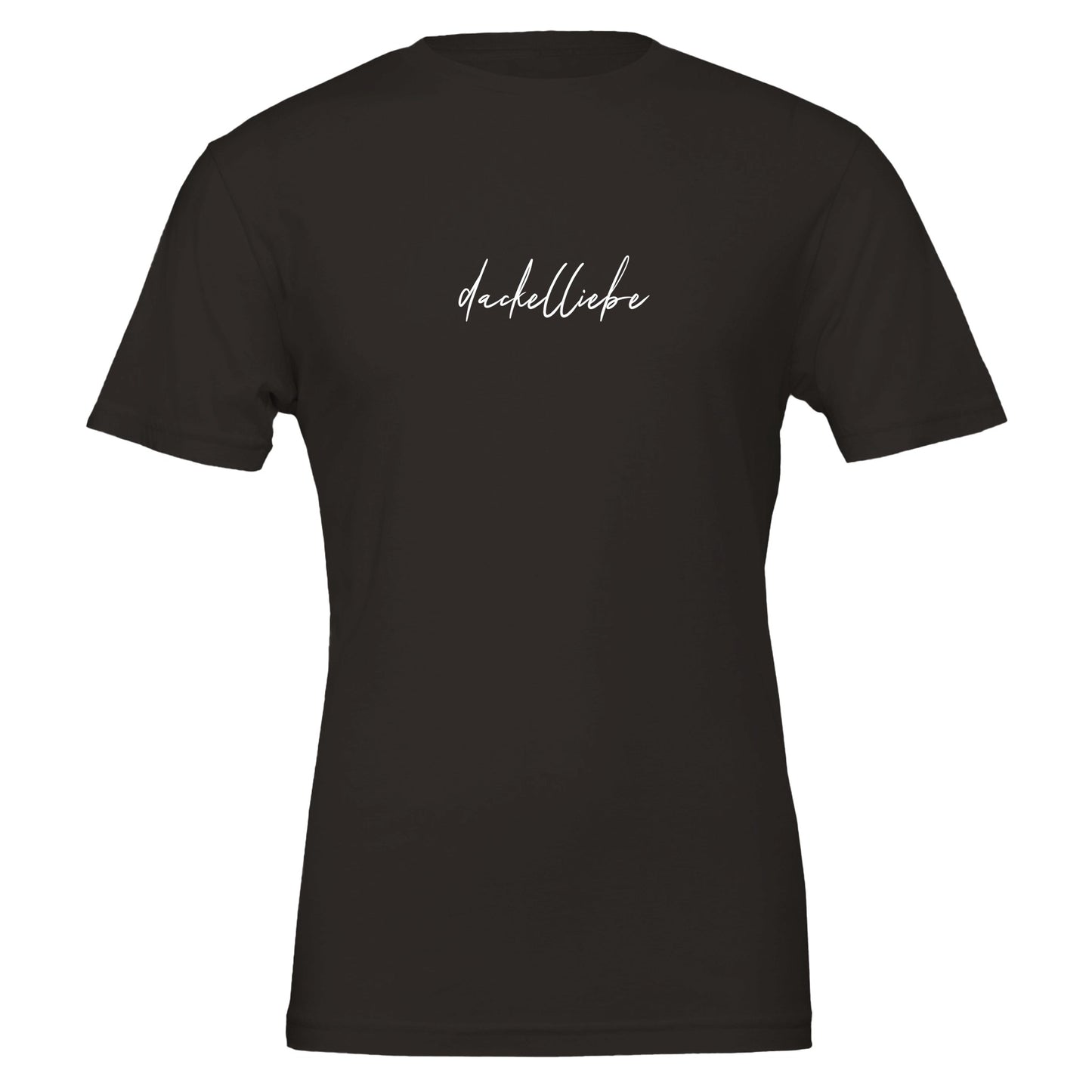 Dackel Unisex T-Shirt "Dackelliebe" - Motiv weiß - S Black