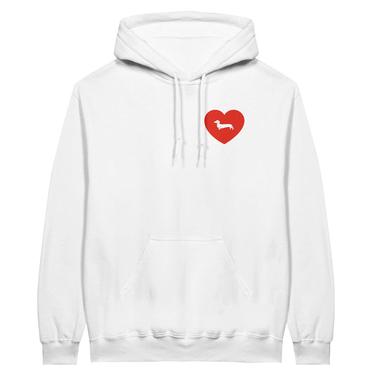 Dackel Hoodie "Pablo Love" Unisex Pullover - Motiv weiß - 2XL