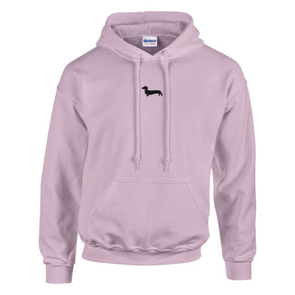 Dackel Hoodie "Pablo" Unisex Pullover - Motiv schwarz - Hell-Pink