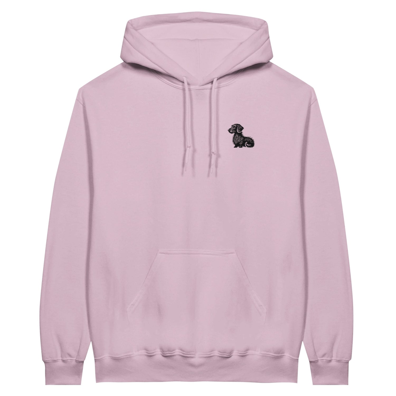 Dackel Hoodie "Heidi" Unisex Pullover - Motiv schwarz - Light Pink