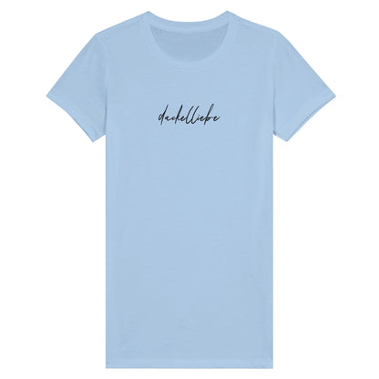 Dackel Damen T-Shirt "Dackelliebe" - Motiv schwarz - Baby Blue