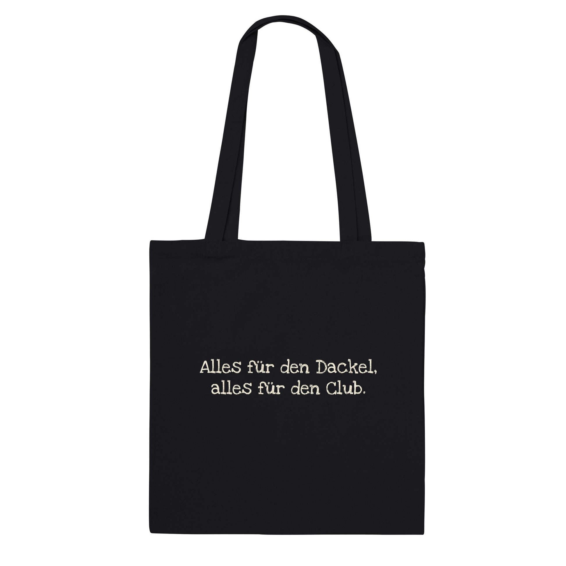 Dackel Tote Bag "Alles für den Dackel, alles für den Club" - Motiv hell - Default Title