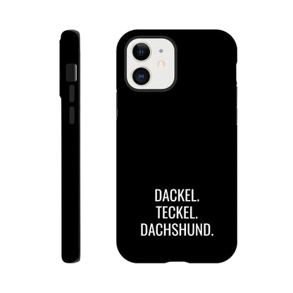 Dackel iPhone Handyhülle "Dackel Teckel Dachshund" - Motiv weiß - iPhone 12