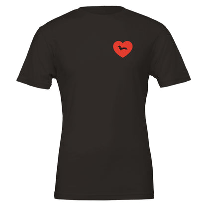 Dackel Unisex T-Shirt "Pablo Love" - Motiv schwarz - S