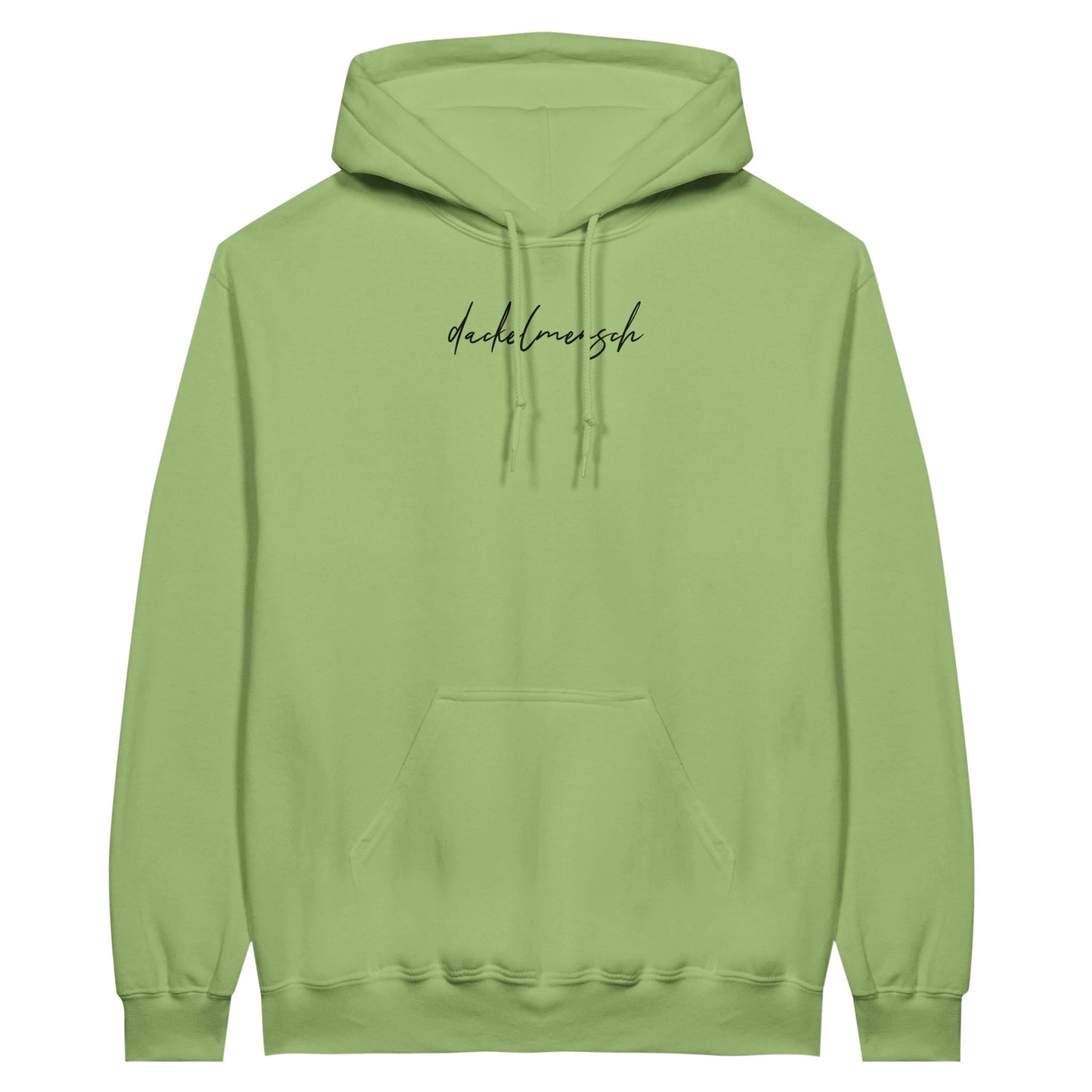 Dackel Hoodie "Dackelmensch" Unisex Pullover - Motiv schwarz - pistachio