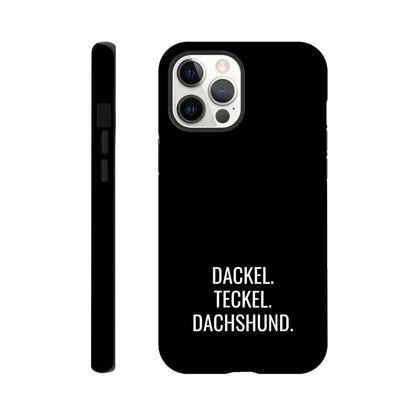 Dackel iPhone Handyhülle "Dackel Teckel Dachshund" - Motiv weiß - iPhone 12 Pro Max