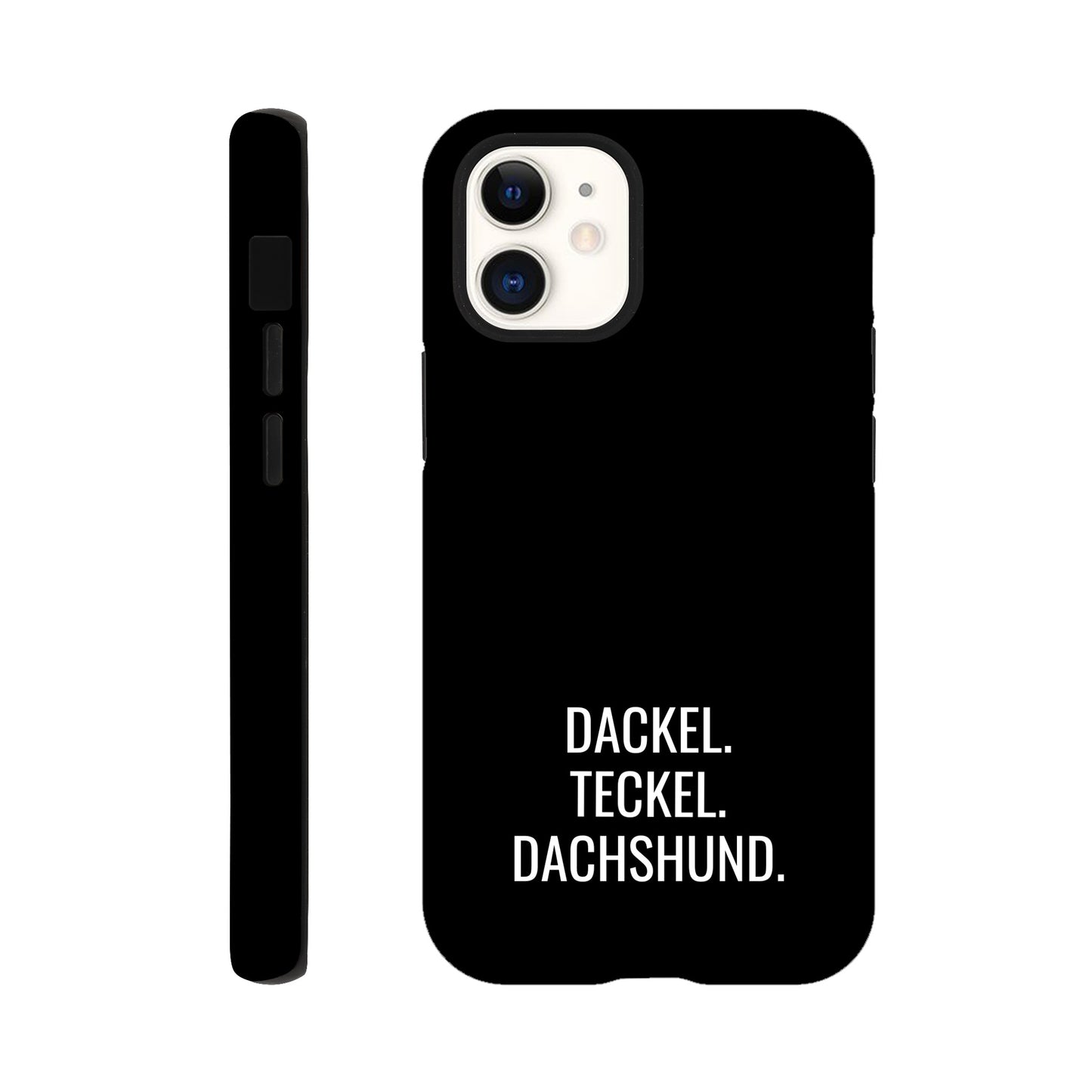 Dackel iPhone Handyhülle "Dackel Teckel Dachshund" - Motiv weiß - iPhone 12 Mini