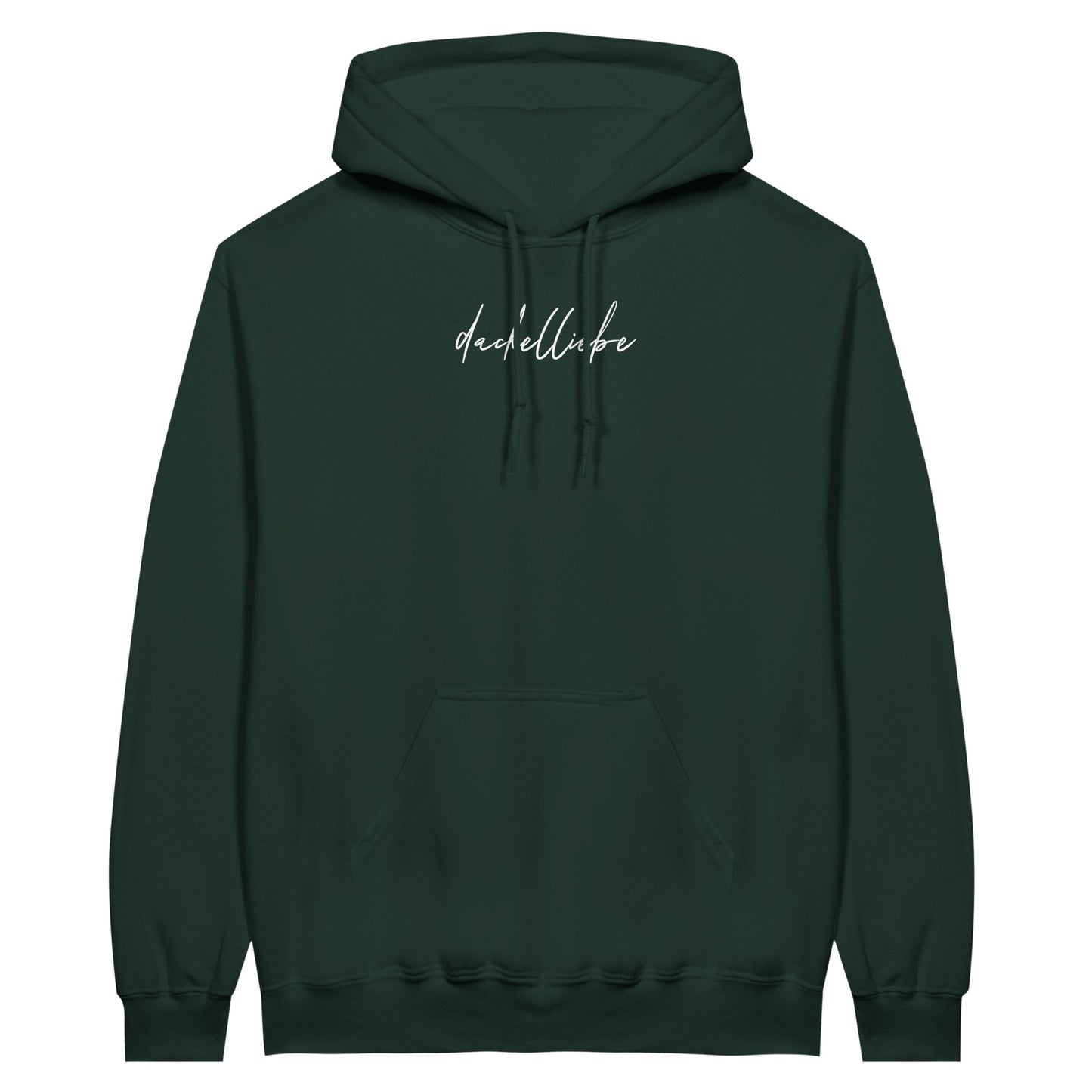 Dackel Hoodie "Dackelliebe" Unisex Pullover - Motiv weiß - Forest Green