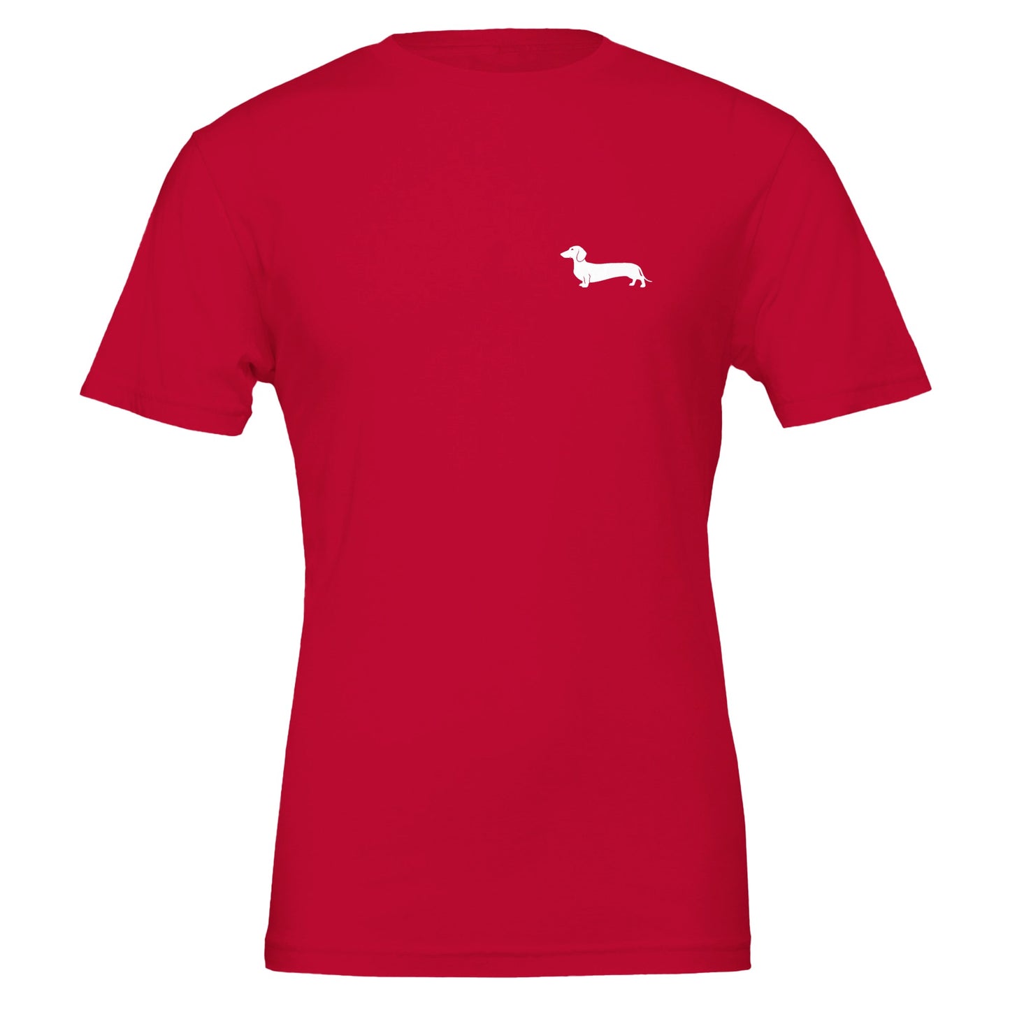 Dackel Unisex T-Shirt "Pablo" - Motiv weiß - Red