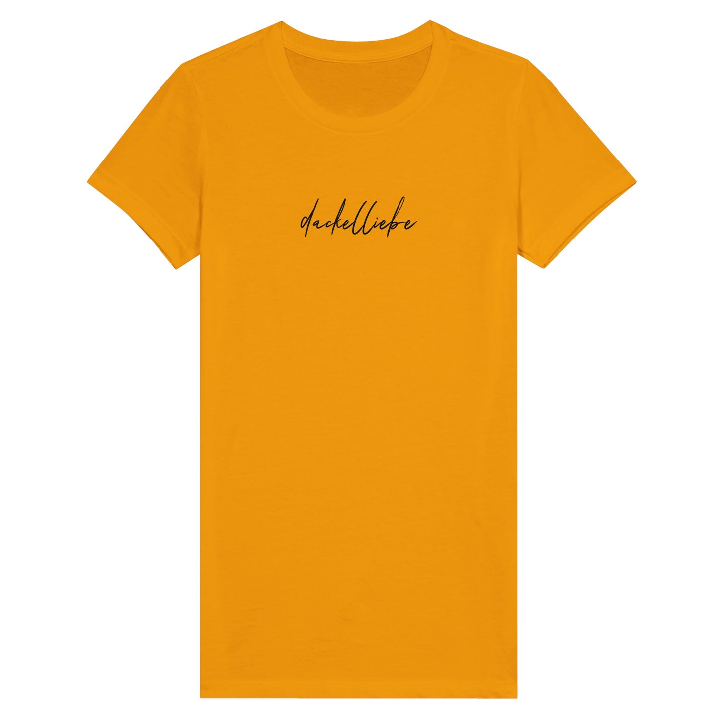 Dackel Damen T-Shirt "Dackelliebe" - Motiv schwarz - Gold