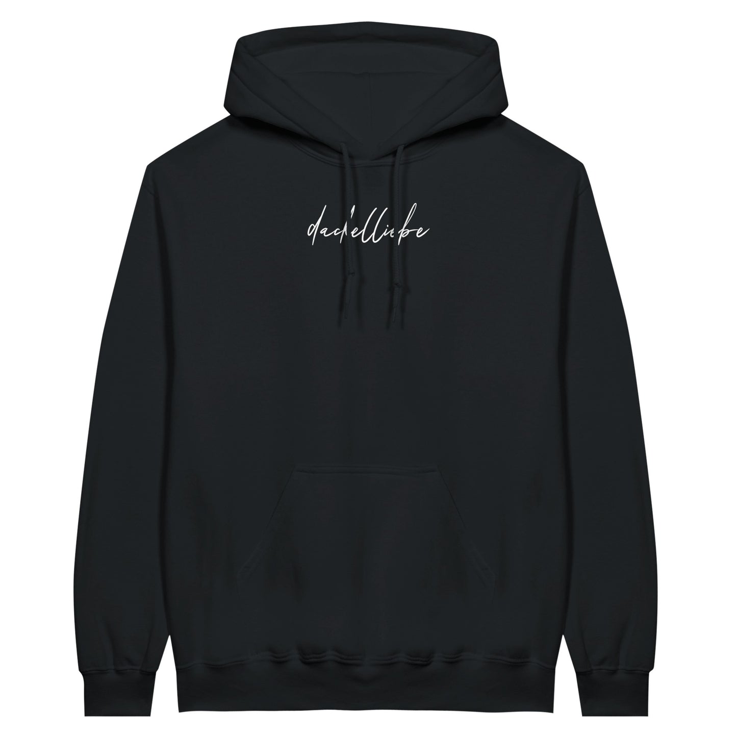 Dackel Hoodie "Dackelliebe" Unisex Pullover - Motiv weiß - Schwarz