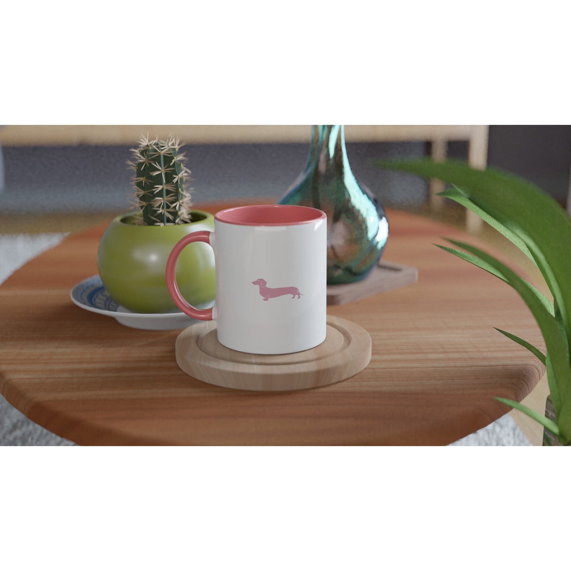 Dackel Tasse Keramik "Pablo" - Pink -