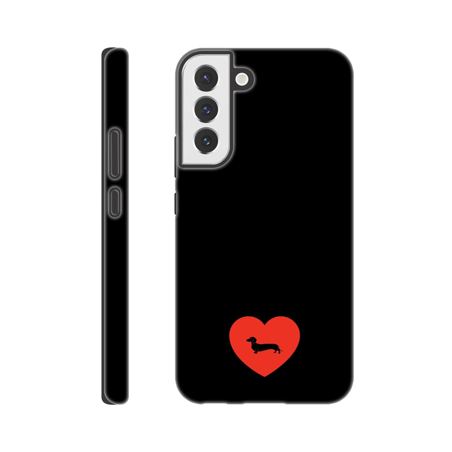 Dackel Samsung Handyhülle "Pablo Love" - Motiv schwarz unten - Galaxy S22 Plus