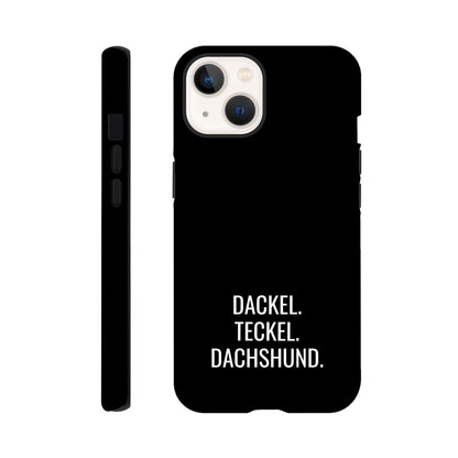 Dackel iPhone Handyhülle "Dackel Teckel Dachshund" - Motiv weiß - iPhone 13