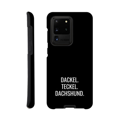 Dackel Samsung Handyhülle "Dackel Teckel Dachshund" - Motiv weiß - Galaxy S20 Ultra