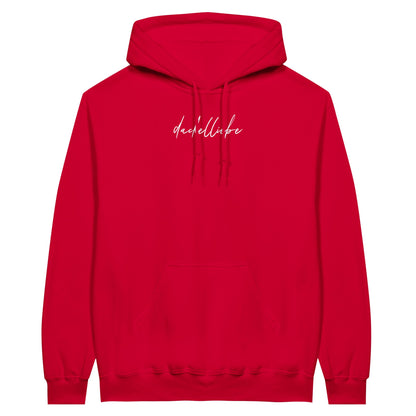 Dackel Hoodie "Dackelliebe" Unisex Pullover - Motiv weiß -