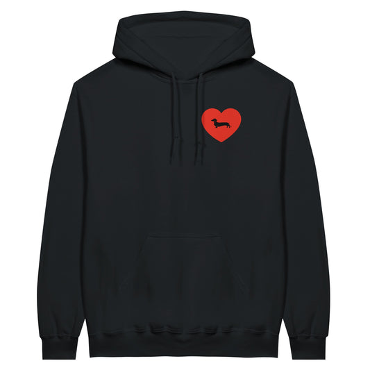 Dackel Hoodie "Pablo Love" Unisex Pullover - Motiv dunkel - 2XL