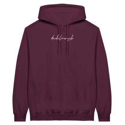 Dackel Hoodie "Dackelmensch" Unisex Pullover - Motiv weiß - Maroon